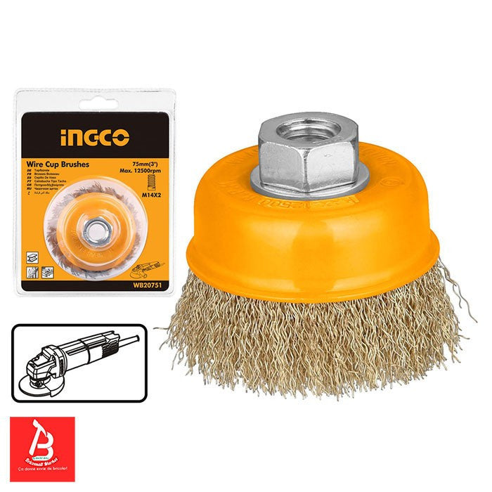 INGCO BROSSE METALLIQUE 75MM  