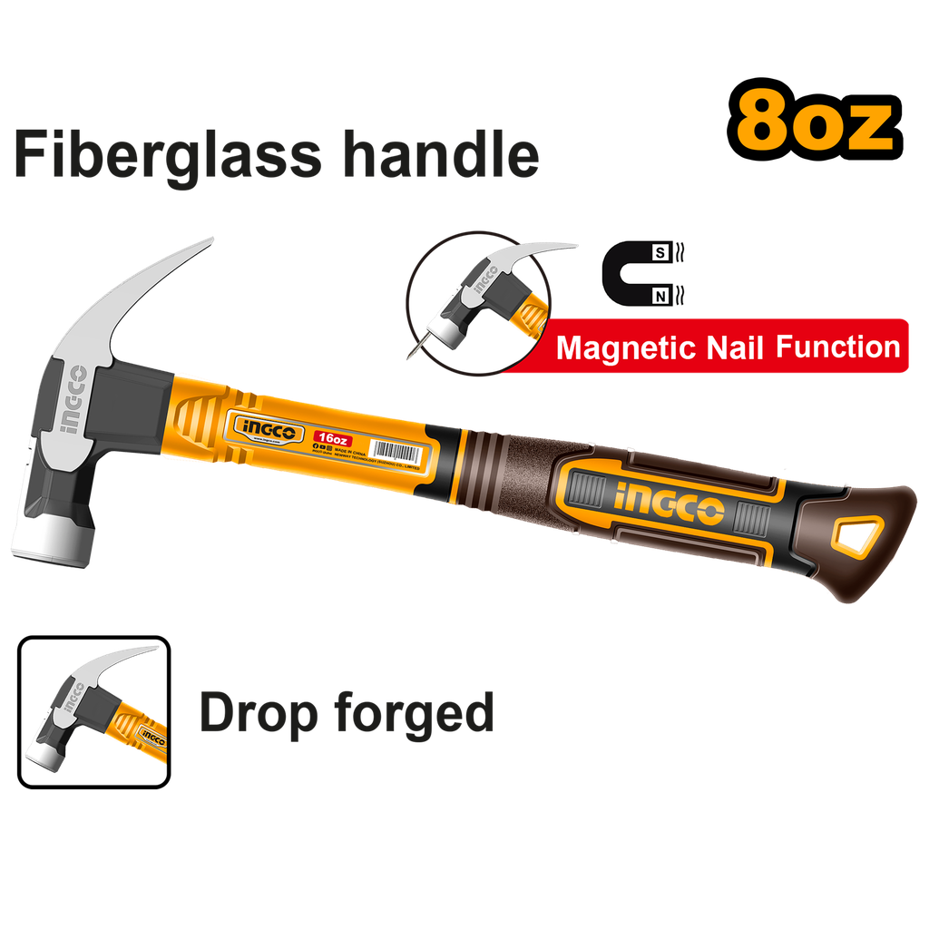 INGCO MARTEAU DE MENUISIER 450G TÊTE FORGEE [HCH81016]