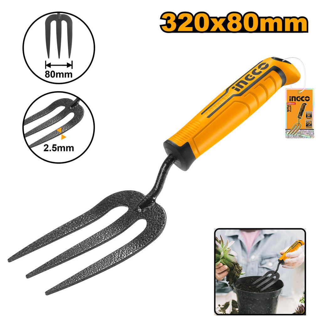 INGCO FOURCHE LR TOTALE:340MM EN ACIER DE CARBO  