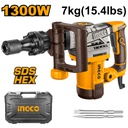 [PDB130018] INGCO MARTEAU BURINEUR 6KG 1300W + 2 BURINS  