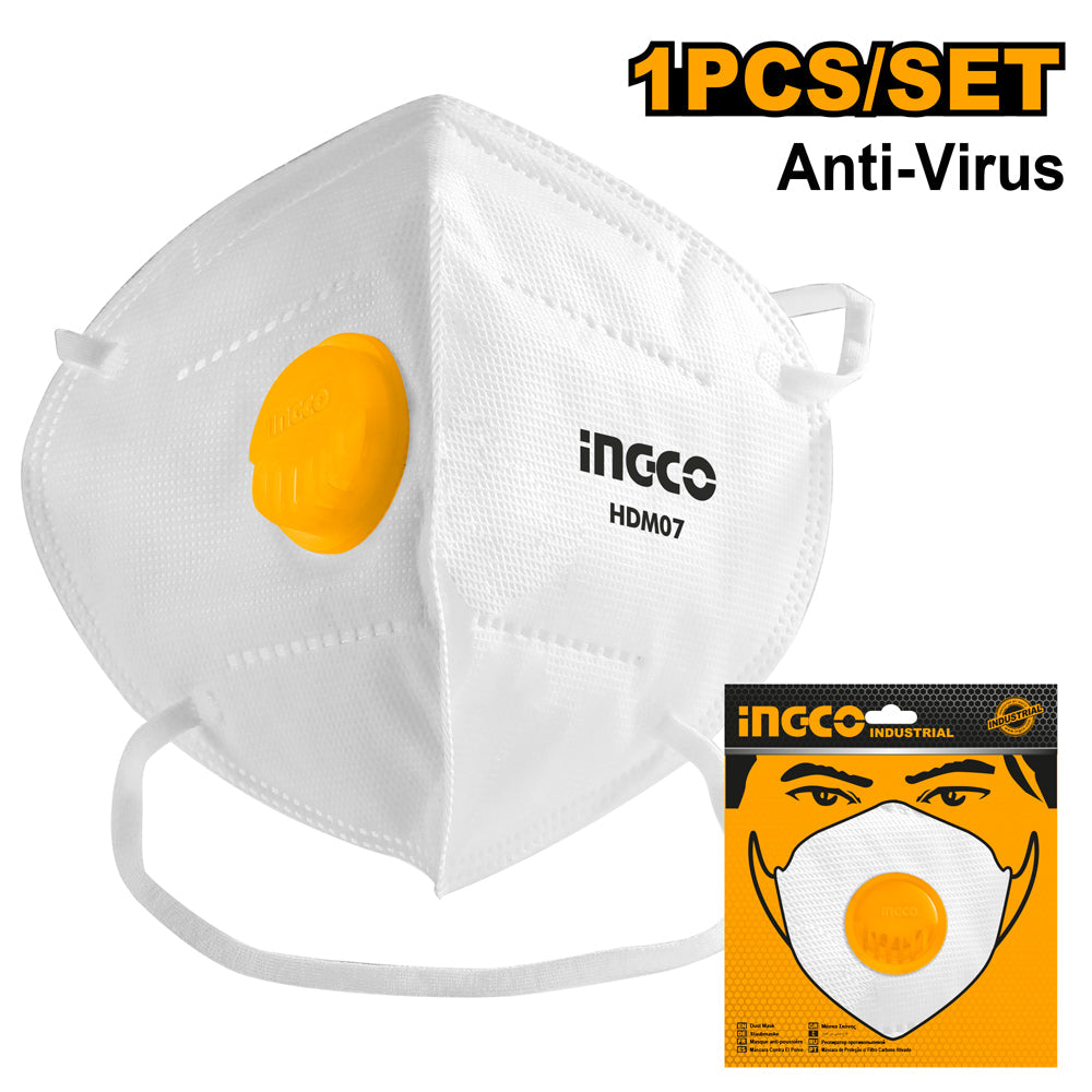 INGCO MASQUE ANTI-POUSSIERE FFP2 AVEC VALVE  [HDM07]