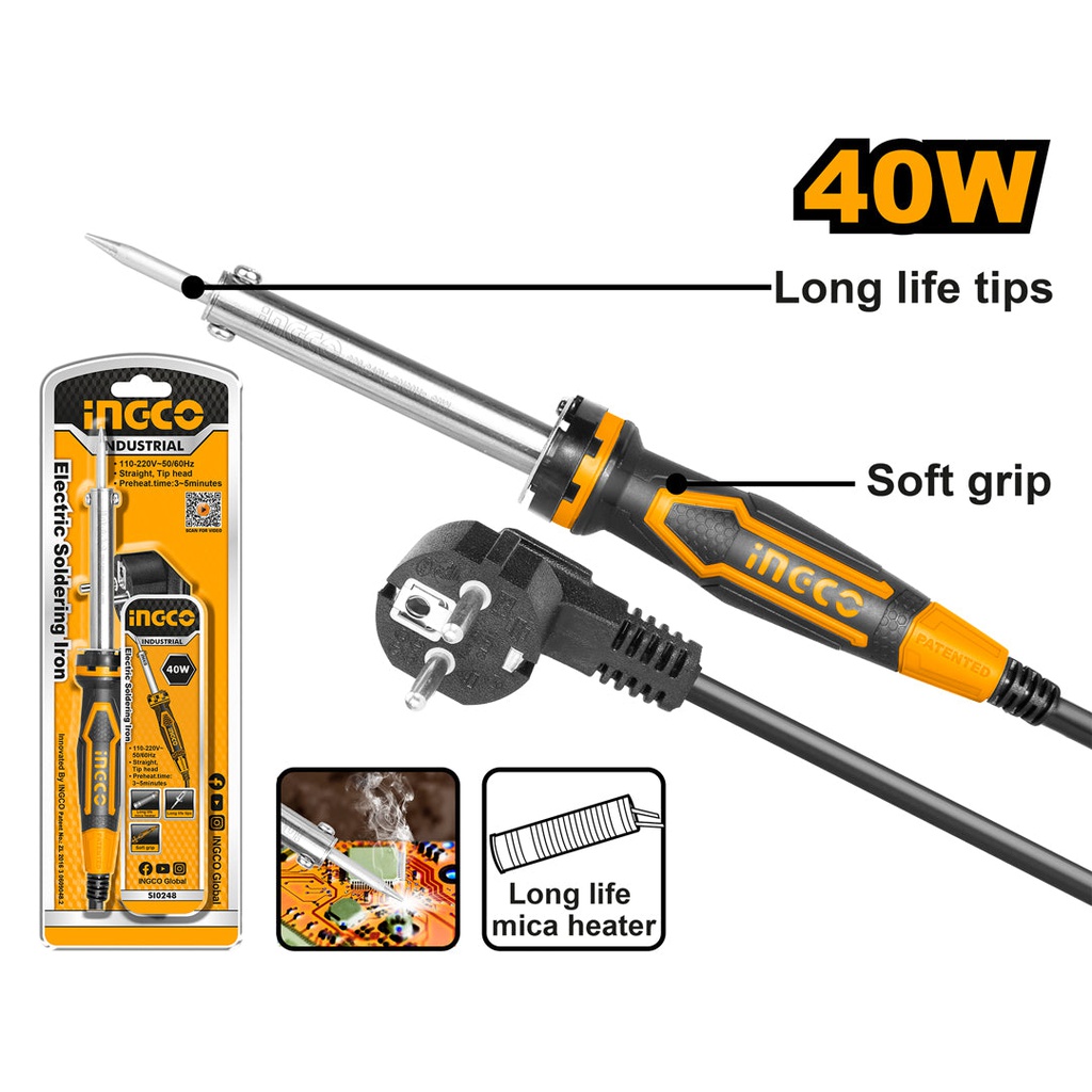 INGCO FER A SOUDER ELECTRIQUE DROIT 40W  