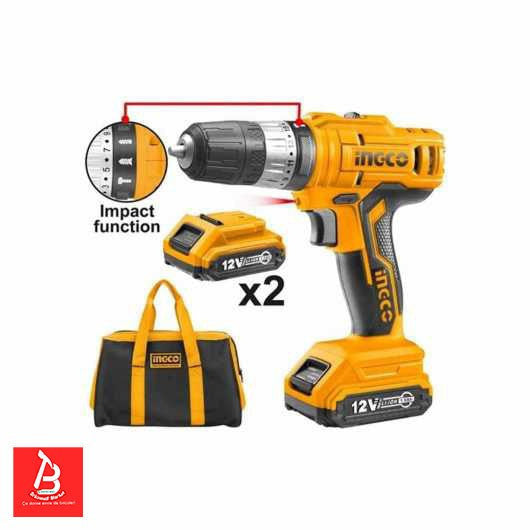 INGCO VISSEUSE PERCEUSE A PERCUSSION 12V LITHIUM-ION  [CIDLI1222]