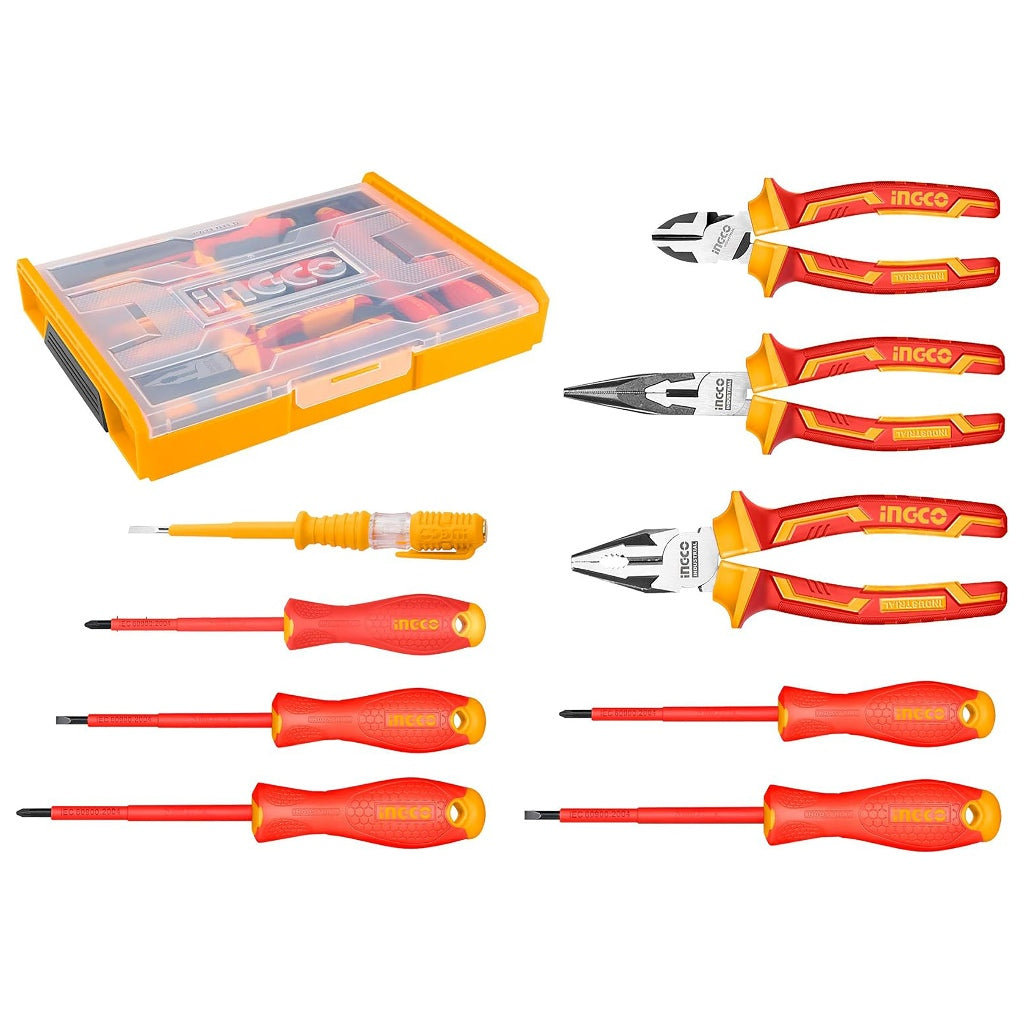 INGCO JEU D'OUTILS A MAIN ISOLES 9PCS  