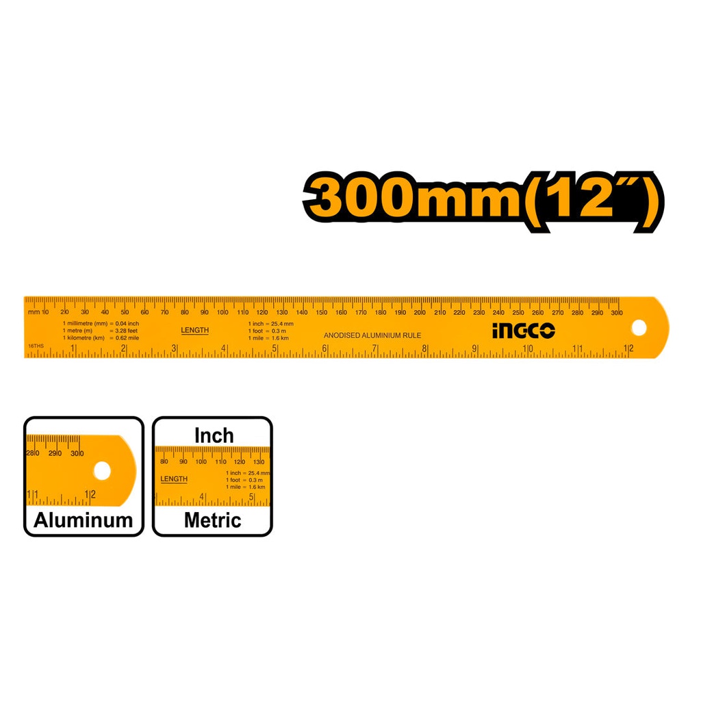 INGCO REGLE 30CM*3CM  