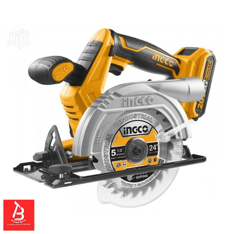 INGCO SCIE CIRCULAIRE LITHIUM20V(SANS BATTERIE/CHARGEUR) [CSLI1651]