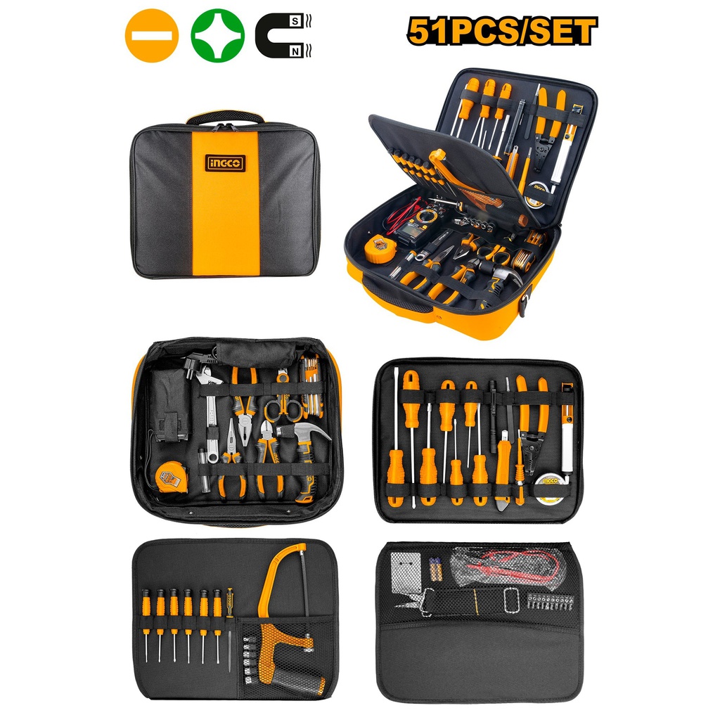 INGCO JEU D'OUTILS TELECOM 51 PIECES  