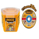 INGCO JEU DE 50 DISQUES ABRASIFS 115MM SS  [MCD1211550]