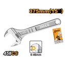 INGCO CLE A MOLETTE 375MM  0-46MM [HADW131152]