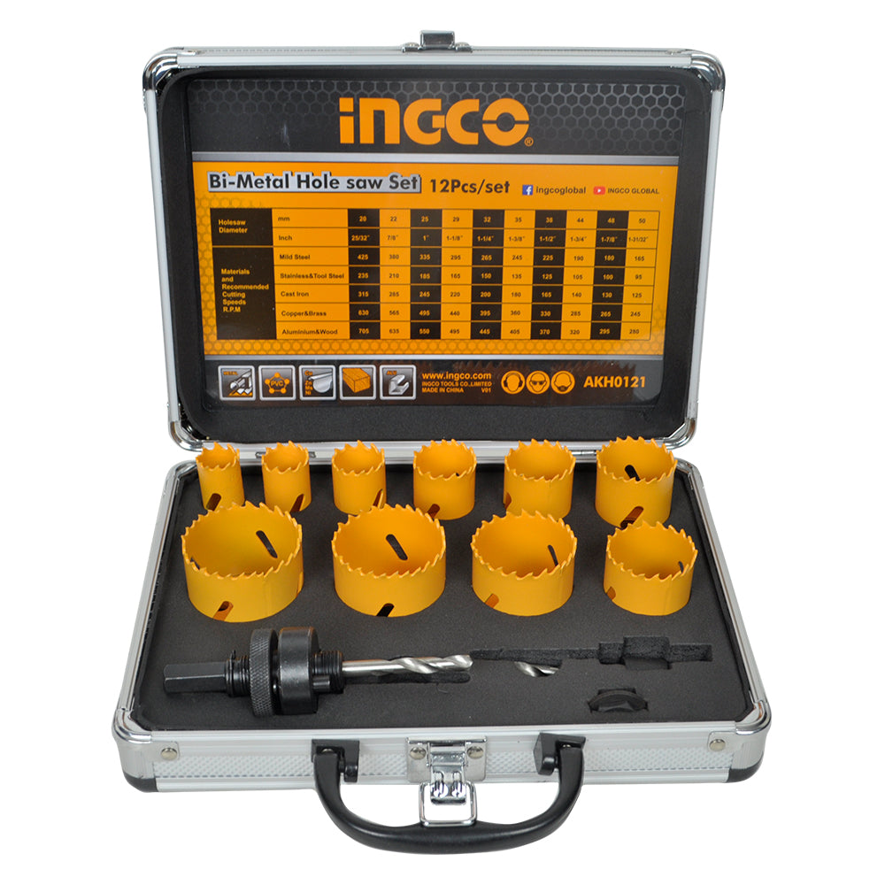 INGCO COFFRET SCIES CLOCHES 12PCS  [AKH0121]