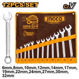 [HKSPA1143] INGCO SET DE 12 CLES MIXTES 6 32 MM [HKSPA1143]