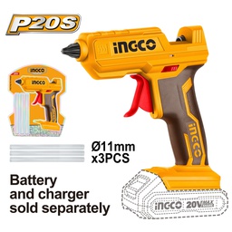 INGCO PISTOLET A COLLE 20V (SS BATTERIE/SS CHARGEUR)+3 B [CGGLI2001]