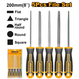 INGCO SET DE 5 LIMES EN ACIER 200MM  [HKTFS0508]