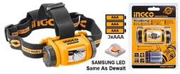 [HHL013AAA2] INGCO LAMPE FRONTALE PILES:3AAA MAX：180LM，LOW：45LM DURE [HHL013AAA2]