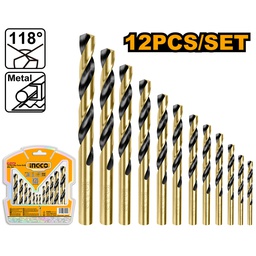 [AKDB1125] INGCO SET DE 12 FORETS HSS [AKDB1125]