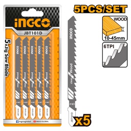 INGCO JEU DE  5 LAMES SCIE SAUTEUSE POUR BOIS [JBT101D]