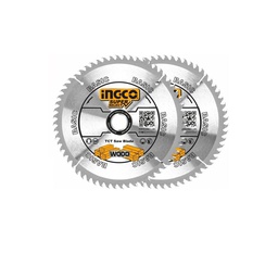 INGCO JEU 2 LAME DE SCIE TCT 235MM POUR SCIE CIRCULAIRE   [TSB1235252]