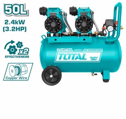 [TCS2240508] TOTAL COMPRESSEUR SILENCIEUX 50L 2×1200W  