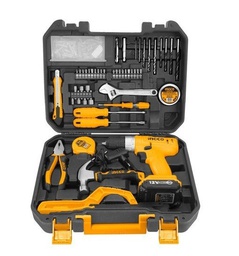 [HKTHP11281] INGCO COFFRET VISSEUSE 12V + 127 OUTILS/ACCESSOIRES  