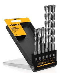 [VIBSDS6] VITO JEU DE 6 FORETS SDS-PLUS  (6, 8, 10X110MM + 8, 10, 12X160MM)  