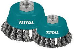 TOTAL BROSSE METALLIQUE TORSADEE AVEC ECROU 100MM  [TAC32041]