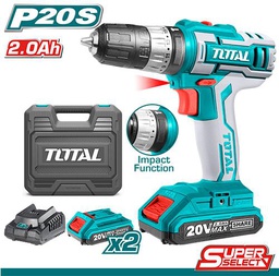 [TDLI200215] TOTAL VISSEUSE PERCEUSE A PERCUSSION 20V 2.0AH 2BATTERIES 