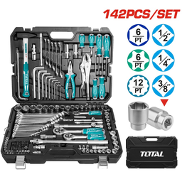 [THKTHP21426] TOTAL ENSEMBLE D'OUTILS COMBINÉS DE 142 PIÈCES 