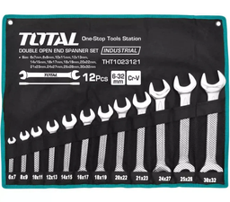 [THT1023121] TOTAL JEU DE 12 CLES A FOURCHE DOUBLES 6-32 MM 