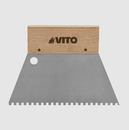 [VIED180] VITO SPATULE EN ACIER DENTEE 180MM 4X4MM 