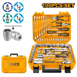 INGCO COFFRET A OUTILS 100 PIECES  [HKTHP21001]