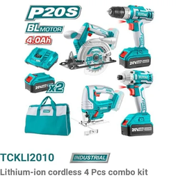 [TCKLI2010] TOTAL KIT COMBO 4 PIECES LITHIUM SANS FIL  