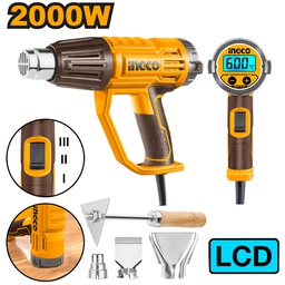[HG200058] INGCO DECAPEUR THERMIQUE 2000W LCD +3BUSES + 1RACLEUR SI [HG200058]