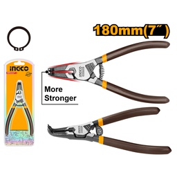 INGCO PINCE CIRCLIPS EXTERIEUR À TÊTE COURBÉE 180MM [HCCP261802]
