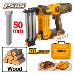 INGCO CLOUEUSE 20V +1 BATTERIE & CHARGEUR 50MM  [CBNLI5008]