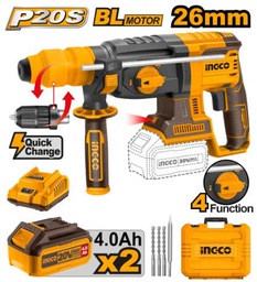 [CRHLI202289] INGCO MARTEAU PERFORATEUR 26MM 20V + 2BATTERIES 4AH DOUB [CRHLI202289]