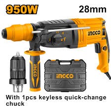 INGCO MARTEAU PERFORATEUR 28MM 950W + MANDRIN 13MM NR [RGH9528-2]