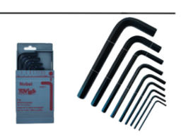 NOBEL JEU CLE MALES COURTES 9 PCS  [1081]