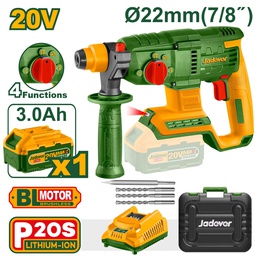 JADEVER MARTEAU PERFORATEUR SANS FIL 20V (1 BATTERIE 3,0AH ET CHARGEUR)  [JDLM1522]