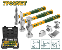 [JDHZ1D07] JADEVER JEU DE 7 MARTEAUX POUR CARROSSERIE ET GARDE BOUE  
