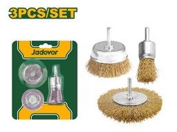 [JDCE6402] JADEVER ENSEMBLE DE 3 BROSSES MÉTALLIQUES  