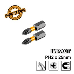 INGCO JEU DE 2 EMBOUTS S2 PH2 25MM [SDBIM71PH225]