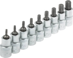 [3051] NOBEL COFFRET 9 PCS DOUILLES TORX MALE TX20 A TX60  