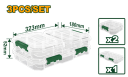 JADEVER 3 PCS ENSEMBLE D’ORGANISATEURS TRANSPARENTS [JDTB8343]