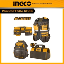 INGCO PACK SACS ET PORTE OUTILS 4PCS  [COS230908]