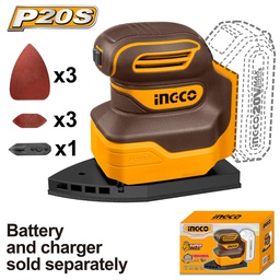 INGCO PONCEUSE VIBRANTE 20V SANS BATTERIE 110MM PLATEAU CARRÉ [CSHSLI2014] (copie)