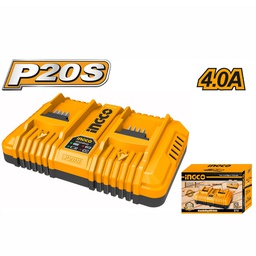 [FCLI2034] INGCO CHARGEUR DOUBLE BATTERIE 4AH  