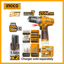 INGCO VISSEUSE A BATTERIE 12V 1.5AH  [COSLI241197]