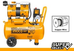 INGCO COMPRESSEUR D'AIR SILENCIEUX 24L 600W 0,8HP - [ACS175241]
