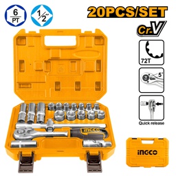 [HKTS12201] INGCO SET DE DOUILLES 1/2  12PCS  