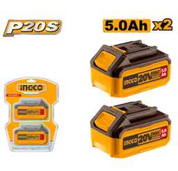 INGCO PACK 2 BATTERIE 20V 5AH  [COSLI240464]